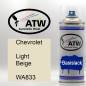 Preview: Chevrolet, Light Beige, WA833: 400ml Sprühdose, von ATW Autoteile West.